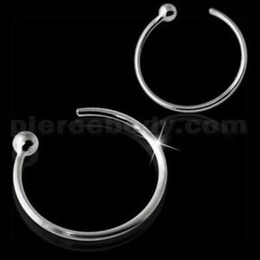 2pc.925 Silver Open Hoop Nose Ring