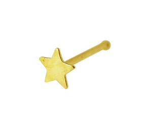 9K Gold Star Ball End Nose Pin