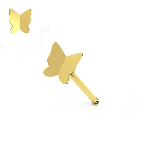 9K Gold Ball End Butterfly Nose Pin