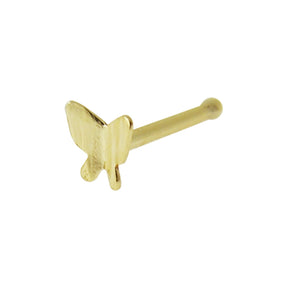 9K Gold Ball End Butterfly Nose Pin