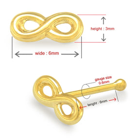 9K Gold Ball End Infinity Nose stud