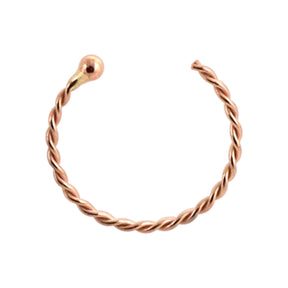 9K Gold Twisted Open Hoop Nose Ring