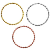 9K Gold Continuous Twister Hoop Nose Ring
