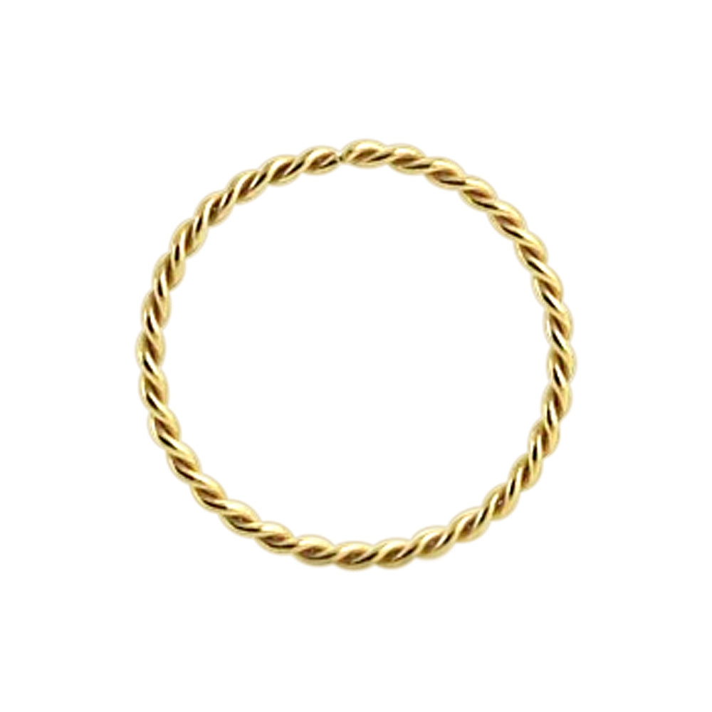 9K Gold Continuous Twister Hoop Nose Ring