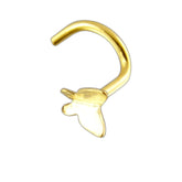 9K Solid Yellow Gold Butterfly Nose Screw