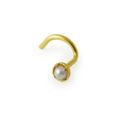 9K Gold Natural Pearl Nose Screw