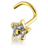 9K Gold Flower Nose Screw