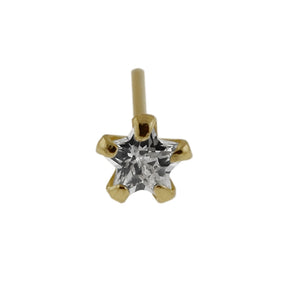 9K Gold Star CZ Jeweled Nose Stud