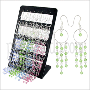 Mix Crystal Bead Earrings in 16 pair Tray