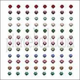 48 Pairs of 3MM Star Set Birthstone Earring