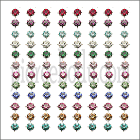 4MM Star Birthstone Silver Earring Set With Tray PAC48ES013