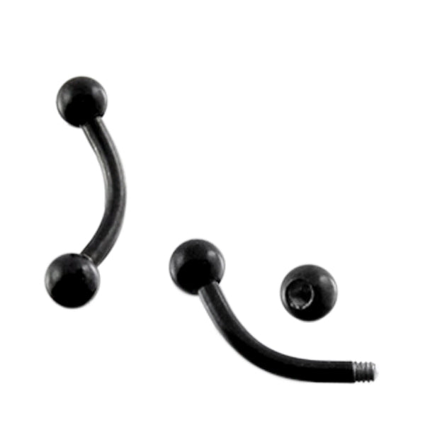 Black anodised banana with balls