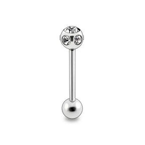 Multi Stones Ball Tongue Barbell