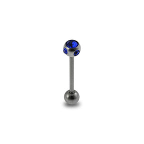 Multi Stones Ball Tongue Barbell