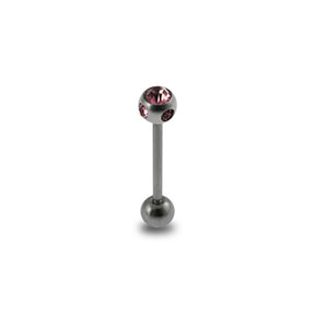 Multi Stones Ball Tongue Barbell