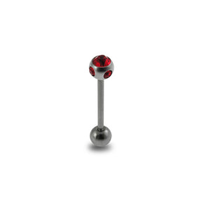 Multi Stones Ball Tongue Barbell