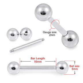 Tongue Barbell with SS Plain Balls