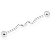 316L Surgical Steel Twisted Industrial Body Piercing