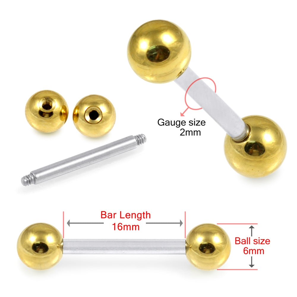 Tongue Barbell with SS Plain Balls