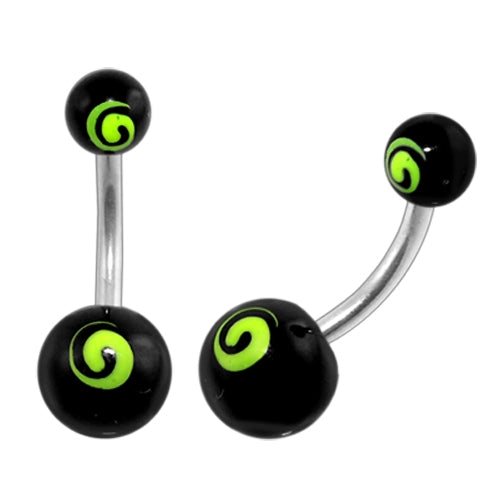 Belly Banana with Green Spiral Ball