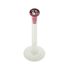 UV Bio Madonna Labret with Top CZ Stone