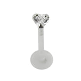 BioFlex Madonna Labret with Heart Jeweled Top