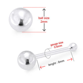 Plain Ball Ball End Nose Pin