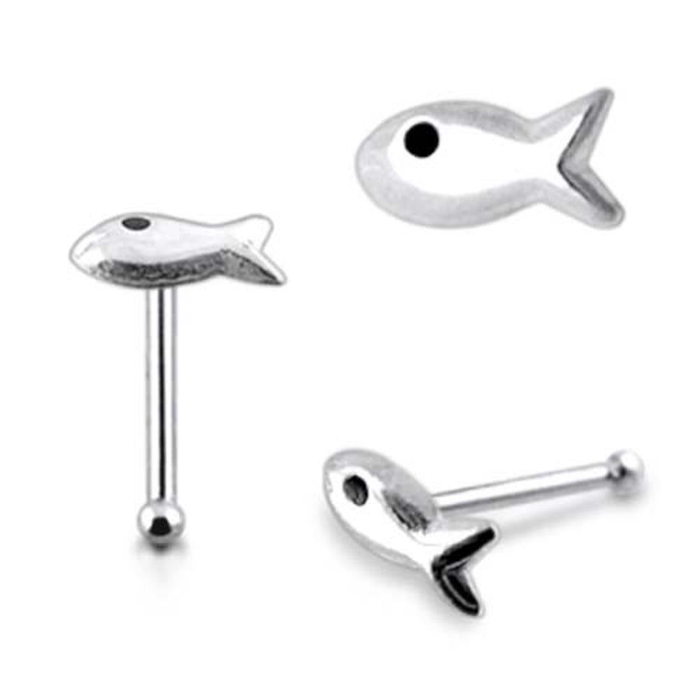 Plain Fish Ball End Nose Pin