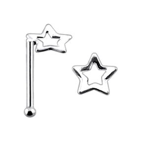 Di Cut Star Ball End Nose Pin