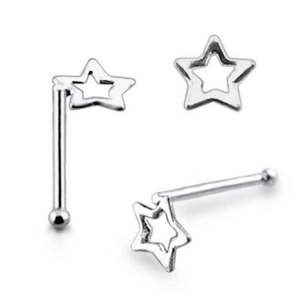 Di Cut Star Ball End Nose Pin