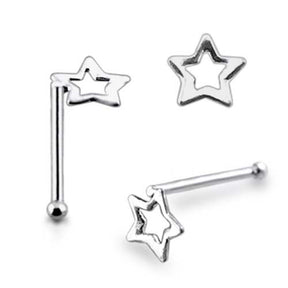 Di Cut Star Ball End Nose Pin