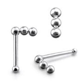 Dangling Chain Ball End Nose Pin