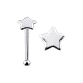 Plain Tiny Star Ball End Nose Pin