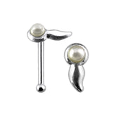 Sperm with Pearl Ball End Nose Pin