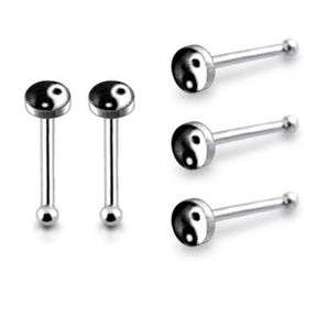 2mm Ying Yang Ball End Logo Nose Pin