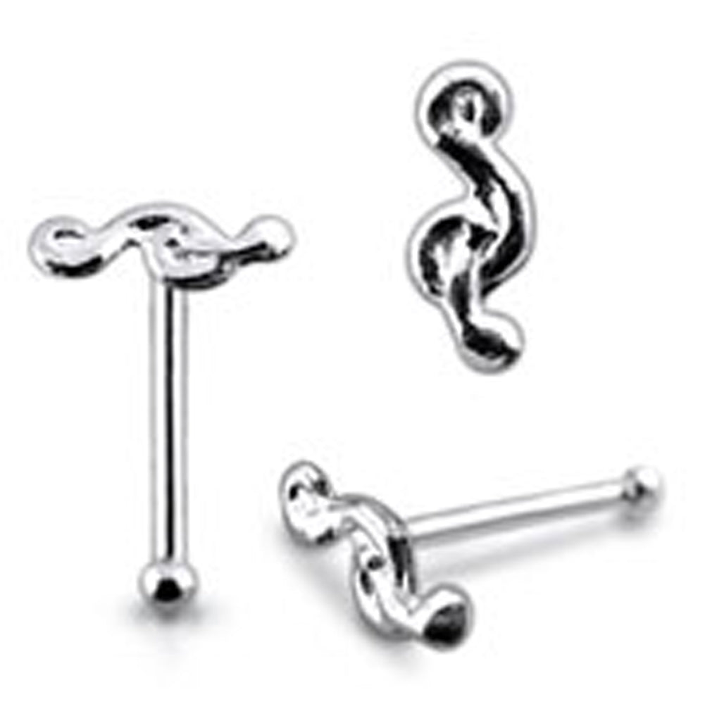 Plain Music Note Ball End Nose Pin