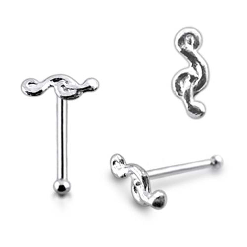 Plain Music Note Ball End Nose Pin