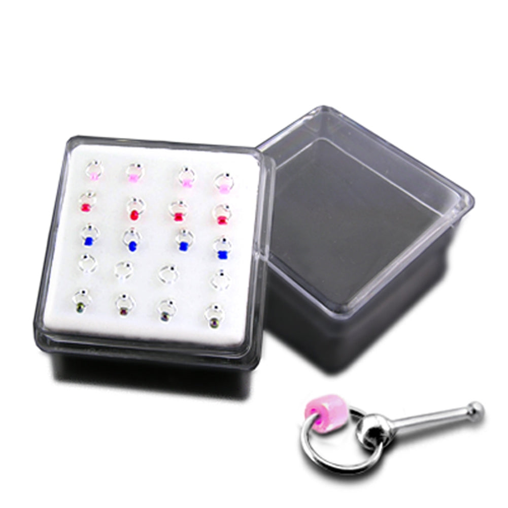 Crystal beads Nose stud in Mini Box