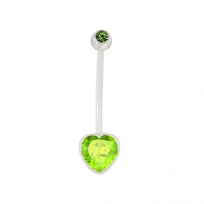 BioFlex Base Heart Jeweled Navel Ring