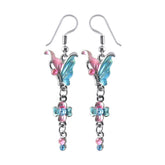 Multi Crystal Dangling Costume Earring CLER031