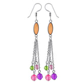 Fancy Multi Rhinestones Dangling Costume Earring