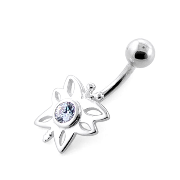 Jeweled Butterfly Navel Belly Ring