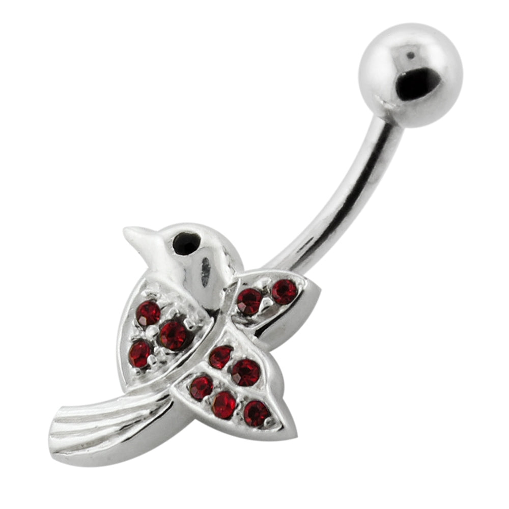 Jeweled Flying Sparrow Navel Belly Bar