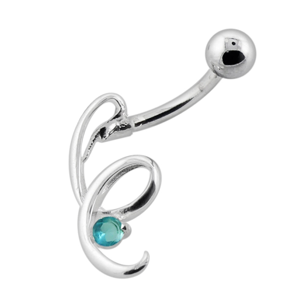Fancy Jeweled Navel Belly Bar CLER081