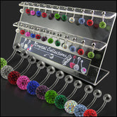 Crystal Belly Rings in Display