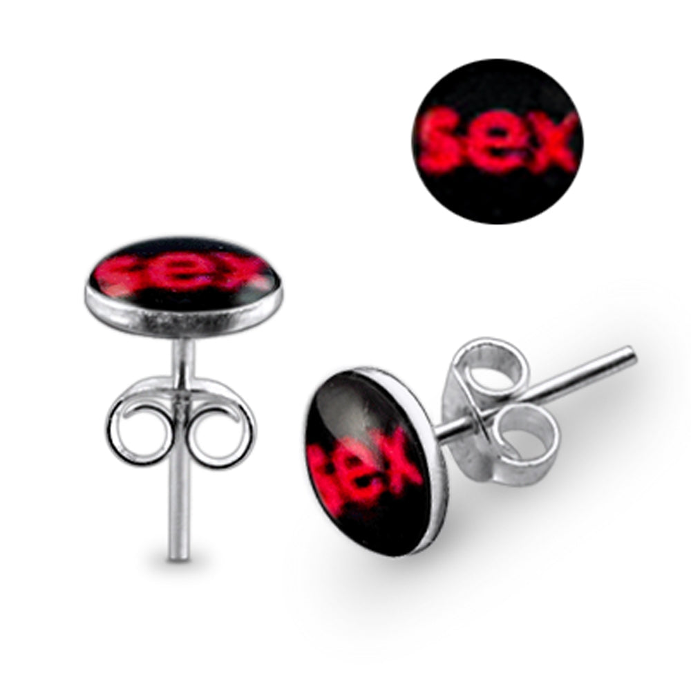 SEX Logo Silver Earring