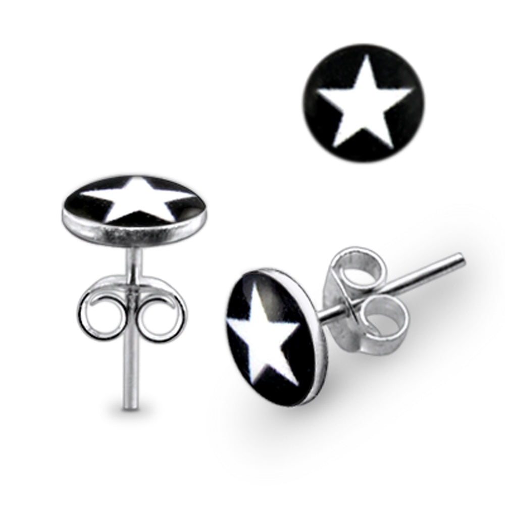 Star Logo Silver Earring