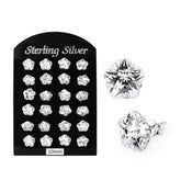 10MM CZ Flower Ear Stud in 12 pair Tray