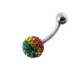 Crystal Stone Belly Ring Body Jewelry FDBLY312