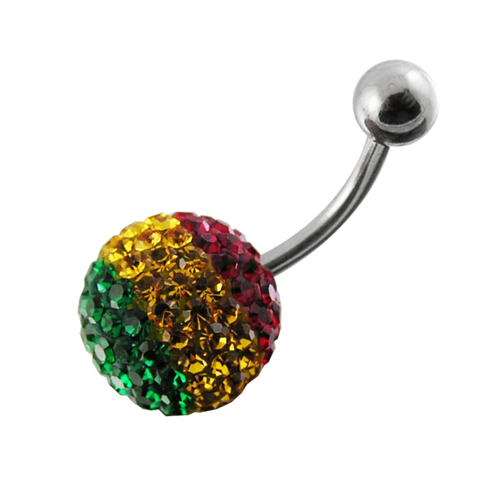 Crystal stone Jeweled Navel  Belly  Button Ring FDBLY313